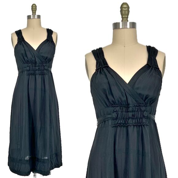 Vintage Marc Jacobs Silk Pin-Striped Belted Dress Womens size 8 FW 2005 - Picture 11 of 11